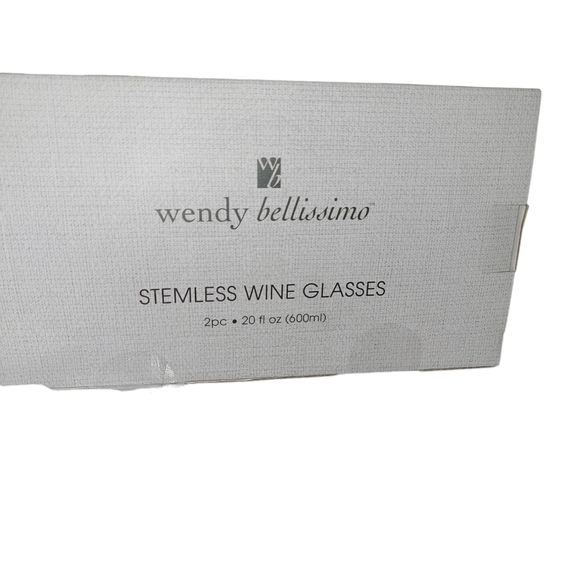 💕NIB HUBBY & WIFEY 20 OZ. STEMLESS WINE GLASSES💕 - Picture 7 of 7